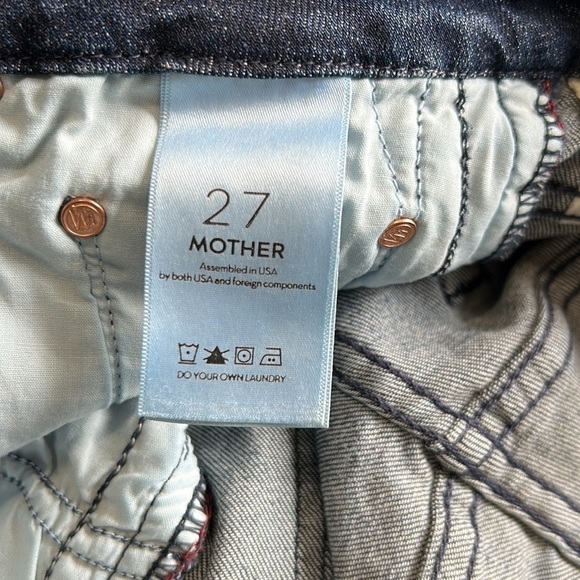 MOTHER High Waisted Looker Jean Here Kitty Kitty Glitter Race Sz 27
